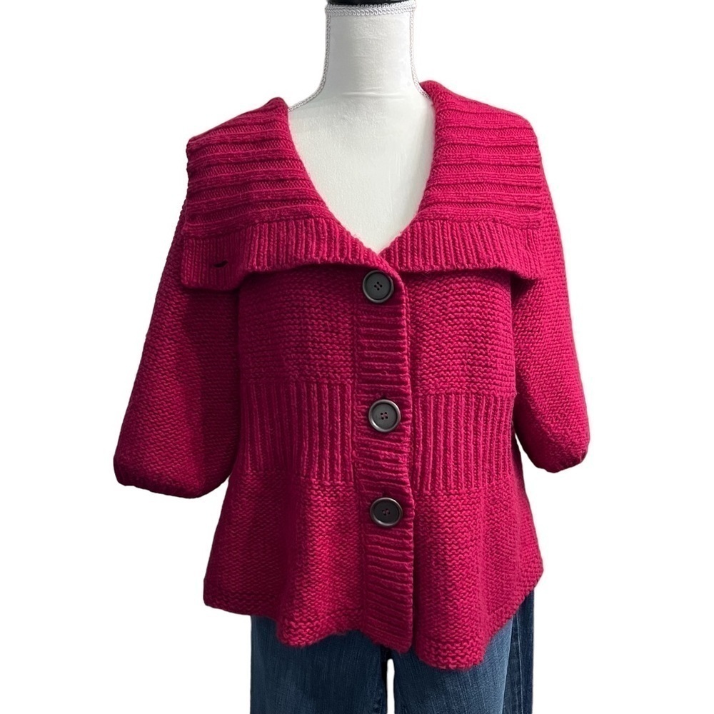 Free People Wool Blend Cardigan Sweater, Size Large - Picture 5 of 11